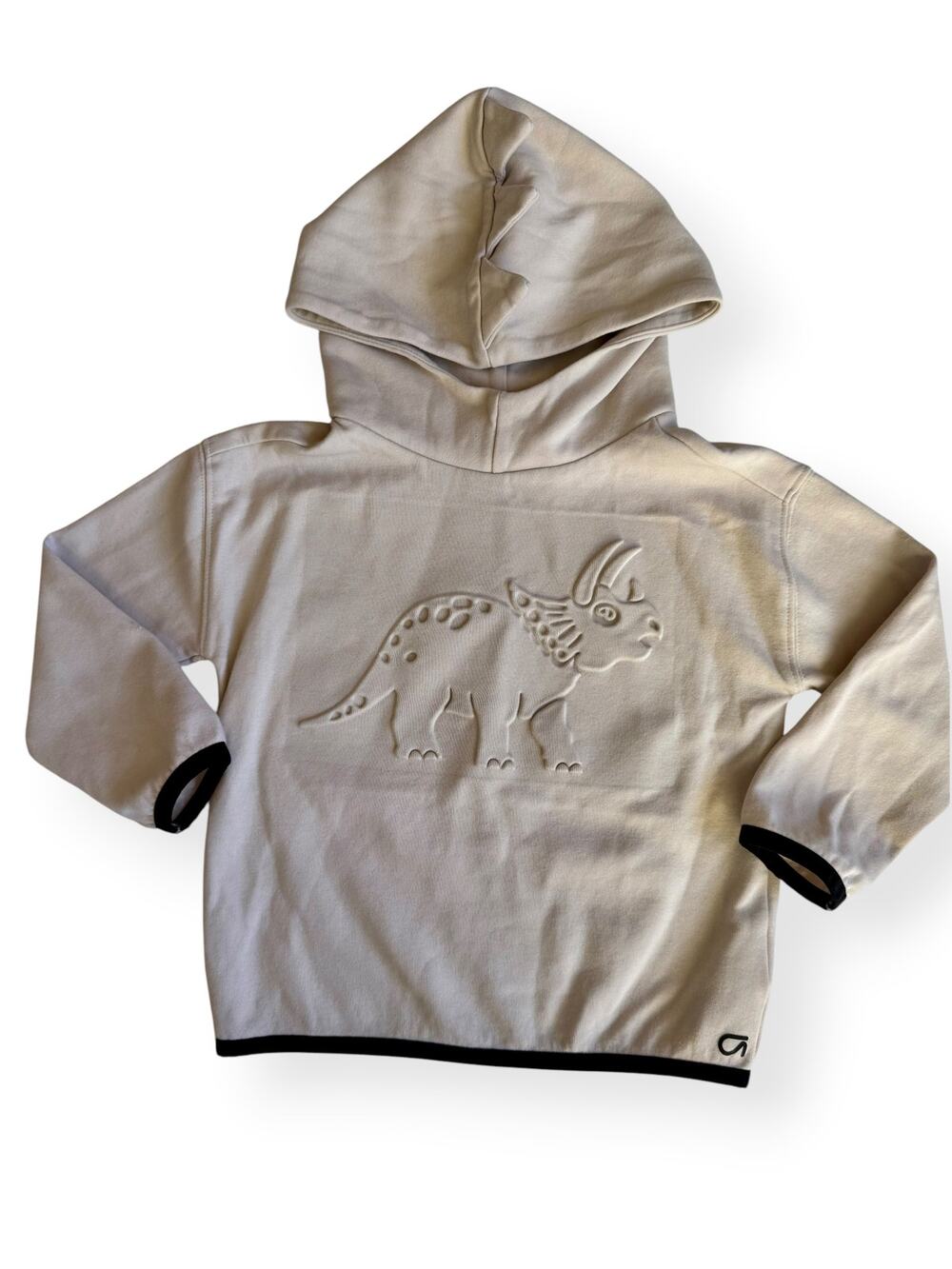 GapFit Toddler 3Y Dinosaur Embossed Hoodie Cream Pullover